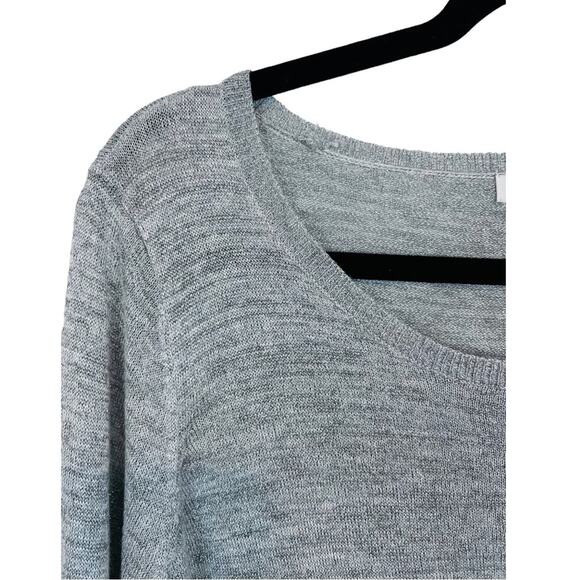 Joie Tambrel Asymmetrical Hem Sweater Silver M - Picture 8 of 13